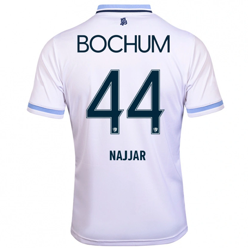 Danxen Homem Camisola Jamil Najjar #44 Branco Azul Celeste Alternativa 2025/26 Camisa