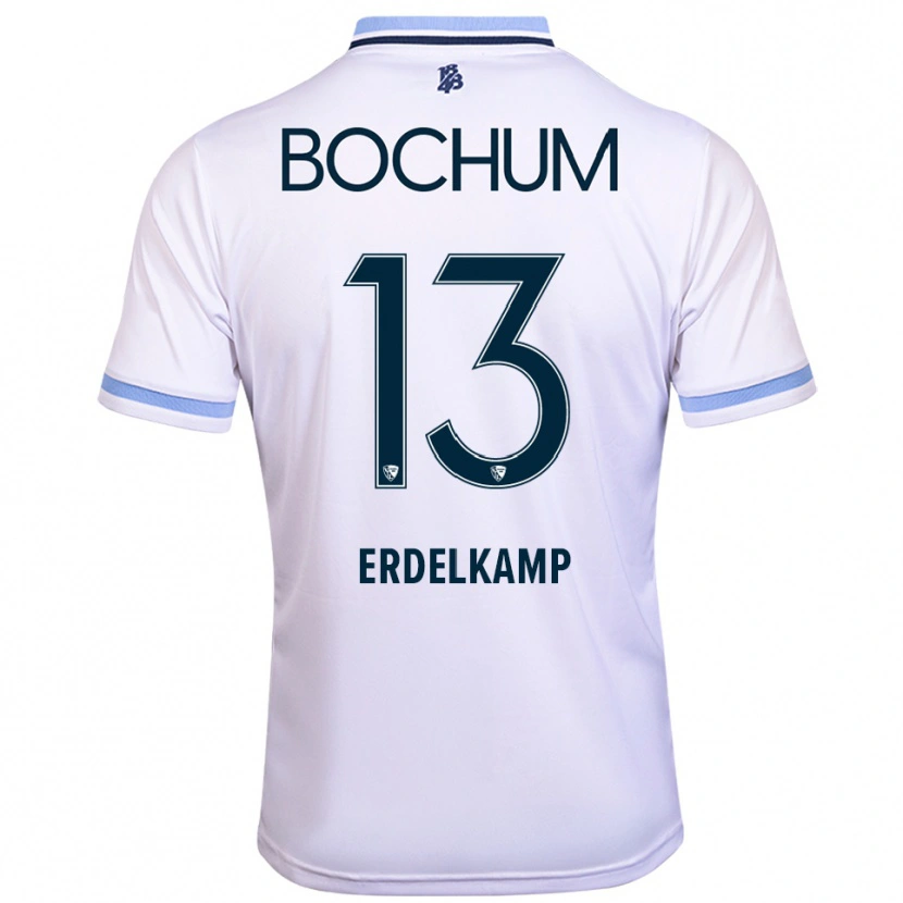Danxen Homem Camisola Luca Erdelkamp #13 Branco Azul Celeste Alternativa 2025/26 Camisa