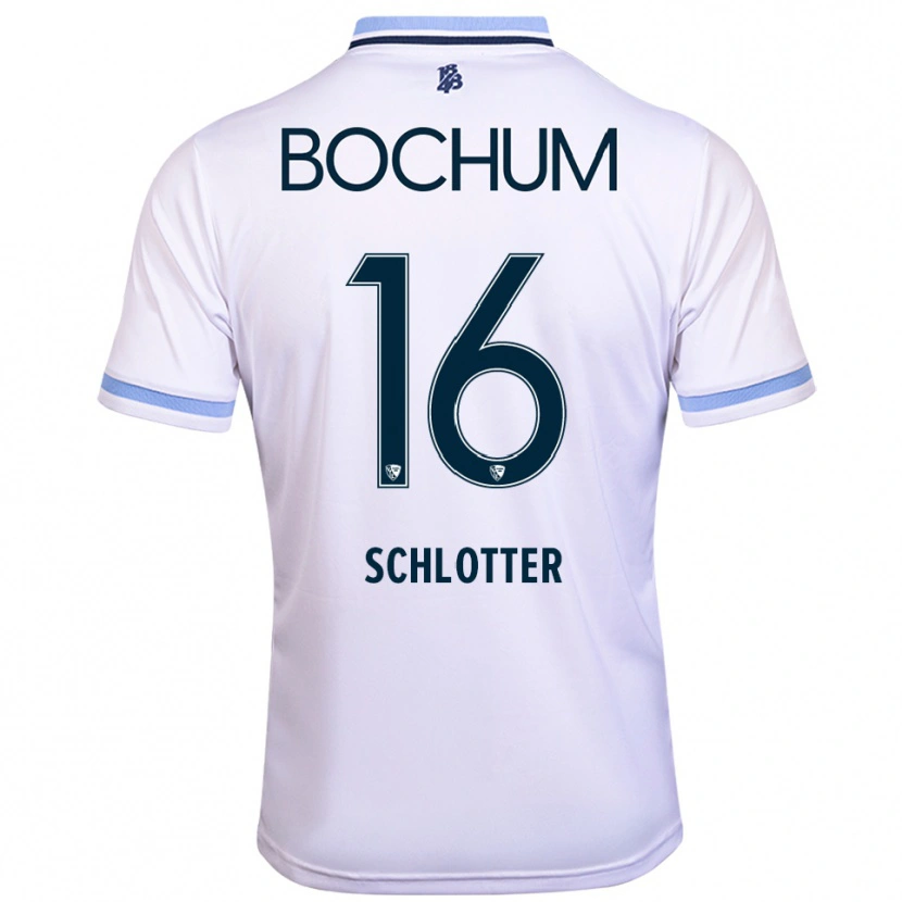 Danxen Homem Camisola Joel Schlotter #16 Branco Azul Celeste Alternativa 2025/26 Camisa