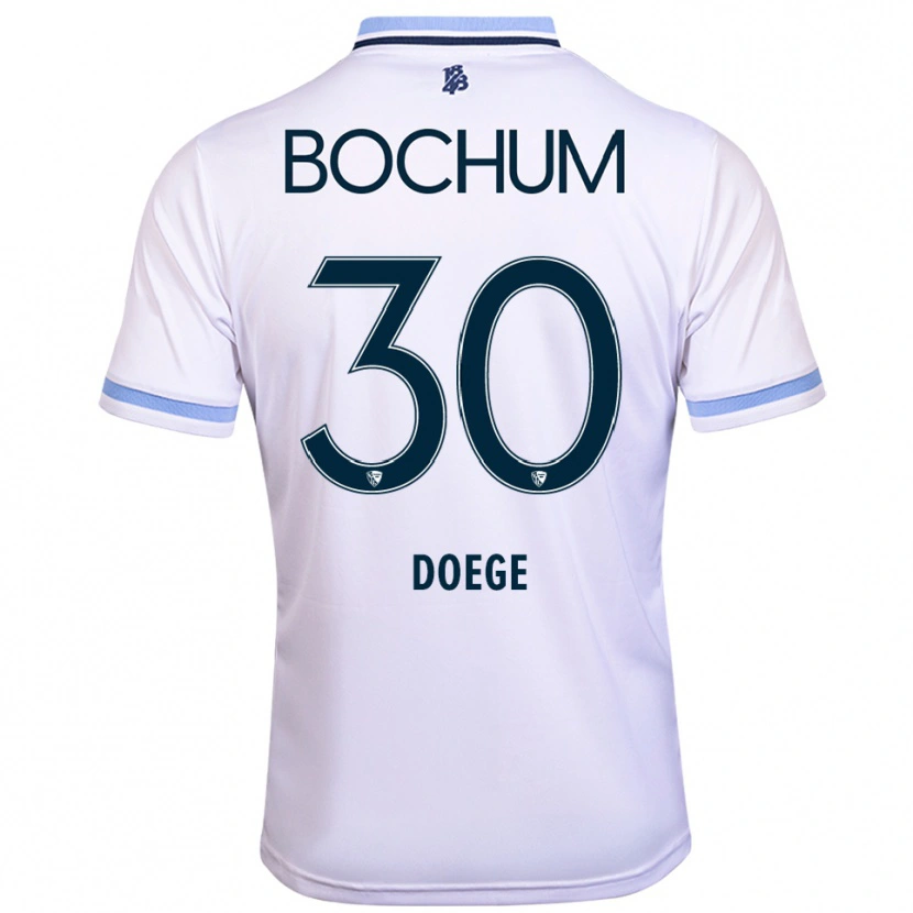 Danxen Homem Camisola Leonie Doege #30 Branco Azul Celeste Alternativa 2025/26 Camisa