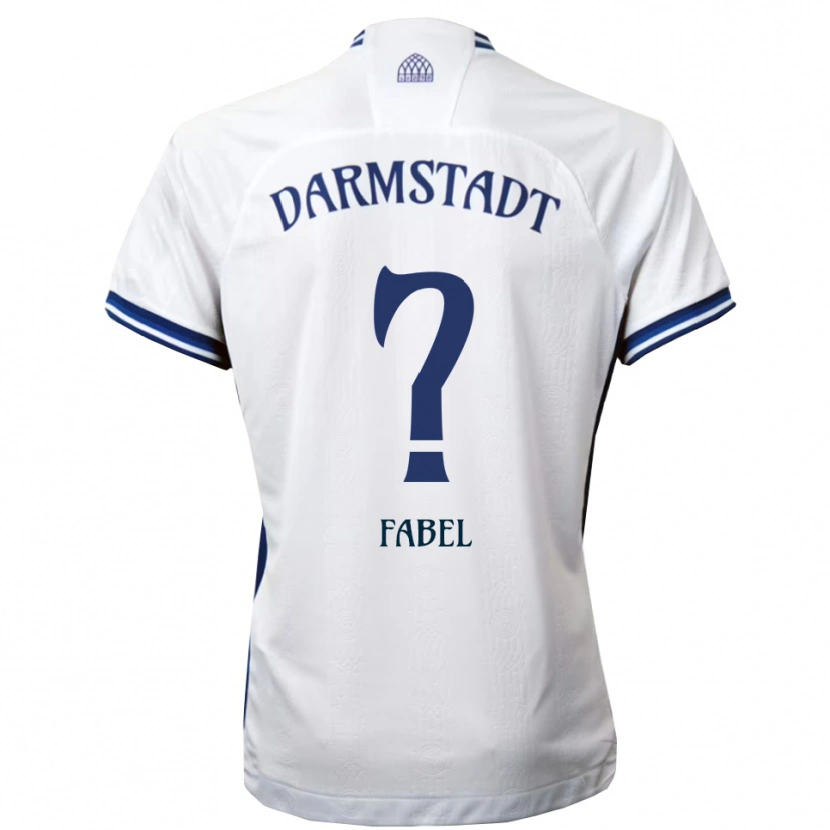 Danxen Homem Camisola Lukas Fabel #0 Branco Azul Alternativa 2025/26 Camisa
