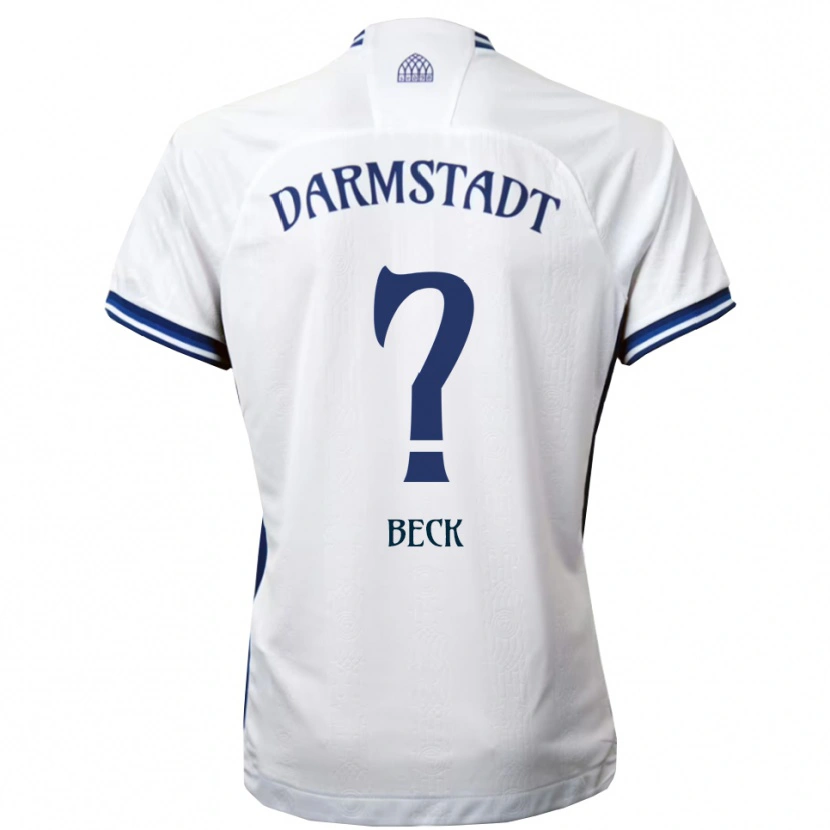 Danxen Homem Camisola Kerim Beck #0 Branco Azul Alternativa 2025/26 Camisa