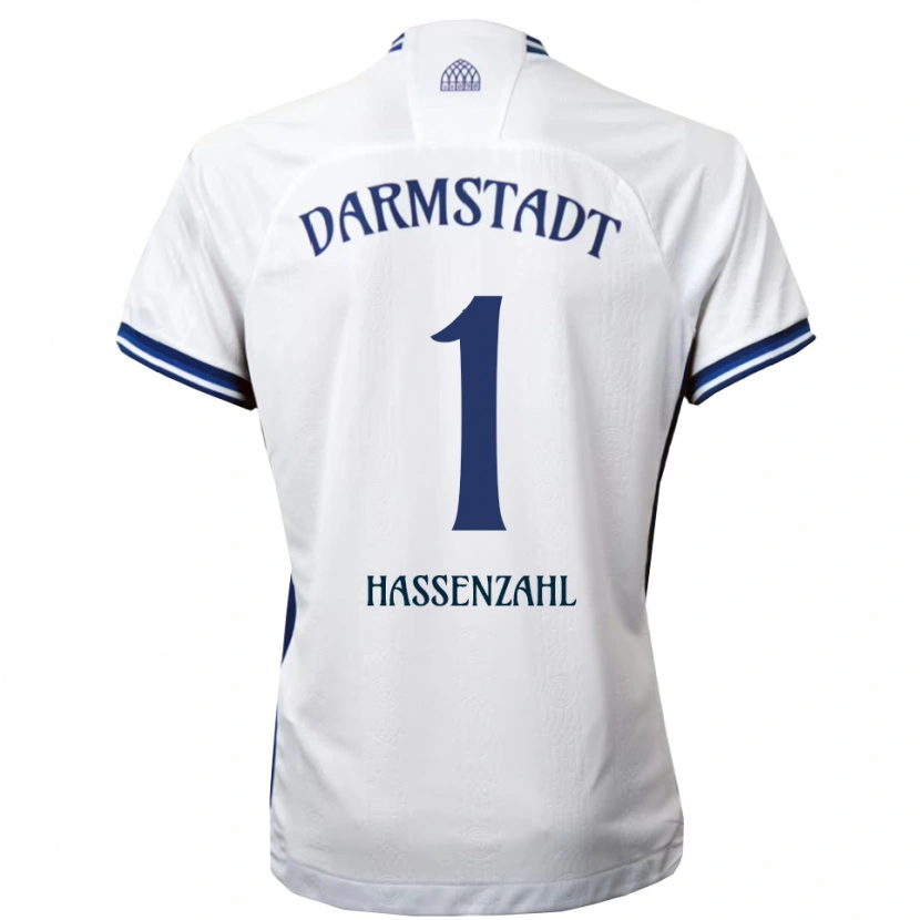 Danxen Homem Camisola Leon Hassenzahl #1 Branco Azul Alternativa 2025/26 Camisa