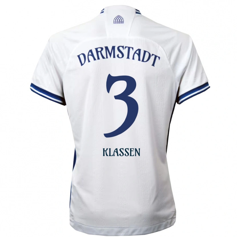 Danxen Homem Camisola Leon Klassen #3 Branco Azul Alternativa 2025/26 Camisa