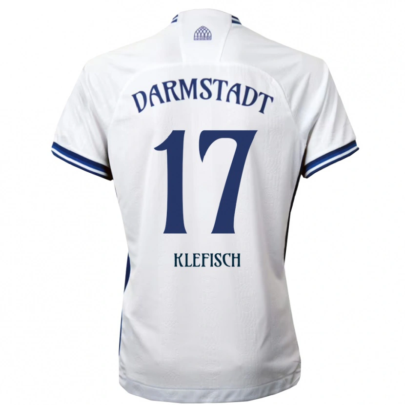 Danxen Homem Camisola Kai Klefisch #17 Branco Azul Alternativa 2025/26 Camisa