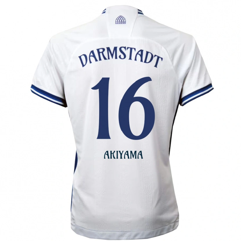 Danxen Homem Camisola Hiroki Akiyama #16 Branco Azul Alternativa 2025/26 Camisa
