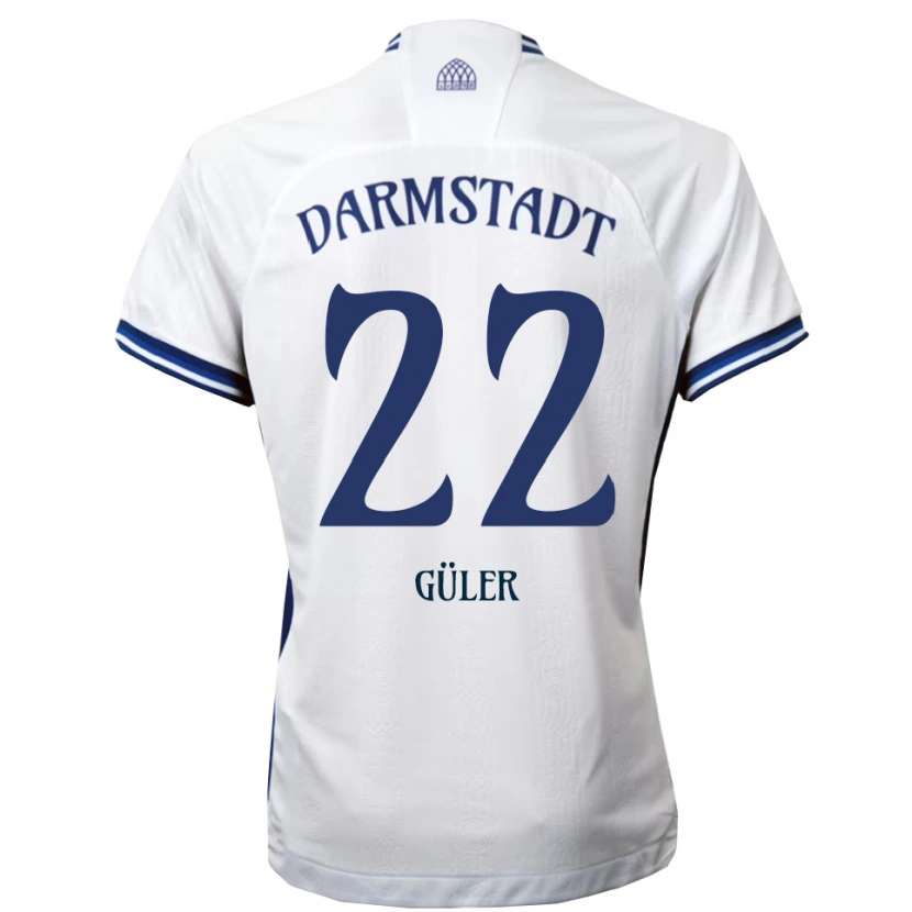 Danxen Homem Camisola Serhat-Semih Güler #22 Branco Azul Alternativa 2025/26 Camisa