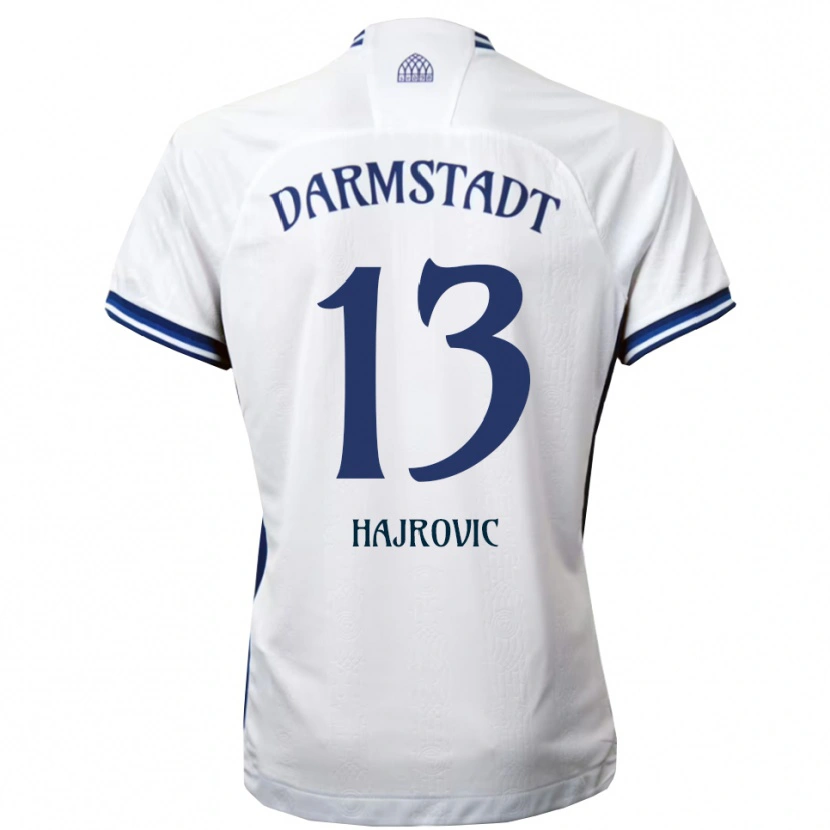 Danxen Homem Camisola Vahid Hajrovic #13 Branco Azul Alternativa 2025/26 Camisa