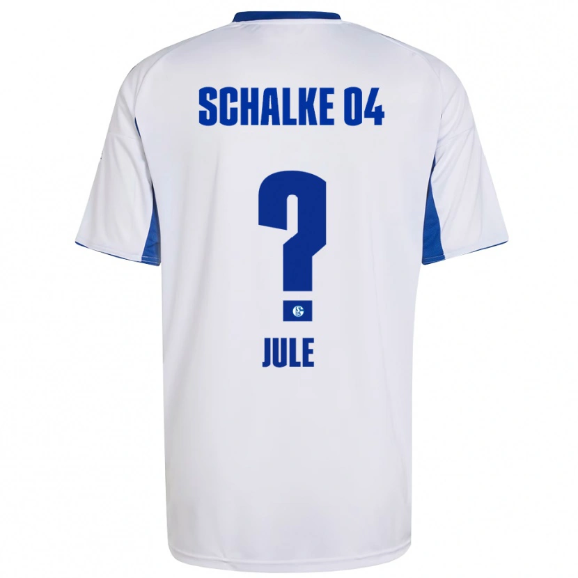 Danxen Homem Camisola Jule Dallmann #0 Branco Azul Alternativa 2025/26 Camisa