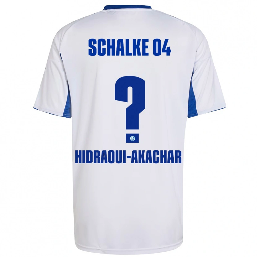 Danxen Homem Camisola Yassin Hidraoui-Akachar #0 Branco Azul Alternativa 2025/26 Camisa