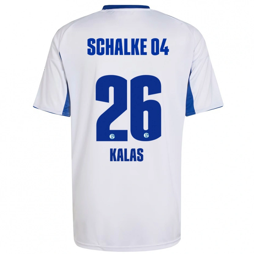 Danxen Homem Camisola Tomas Kalas #26 Branco Azul Alternativa 2025/26 Camisa
