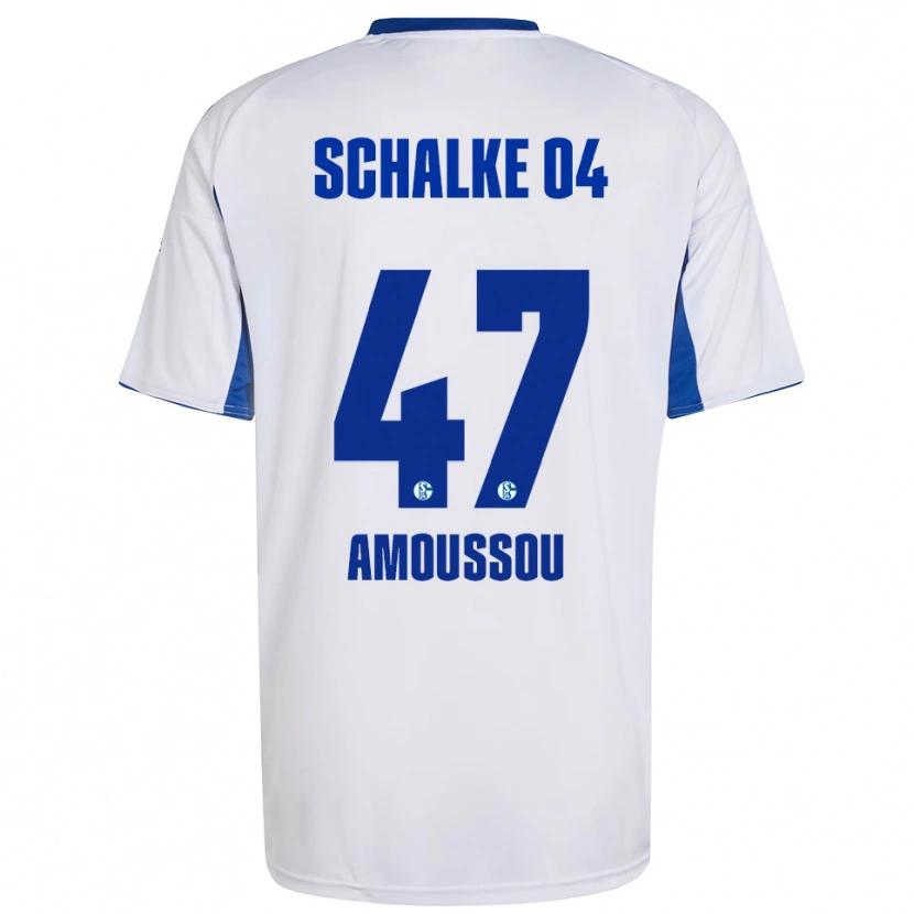 Danxen Homem Camisola Zaid Tchibara #47 Branco Azul Alternativa 2025/26 Camisa