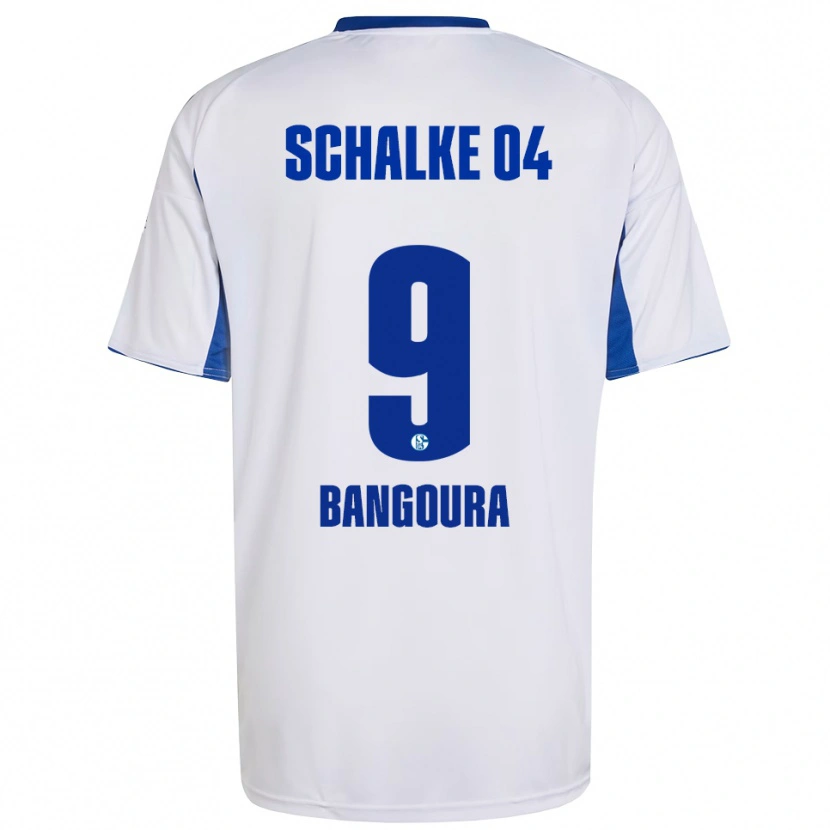 Danxen Homem Camisola Aboubacar Bangoura #9 Branco Azul Alternativa 2025/26 Camisa
