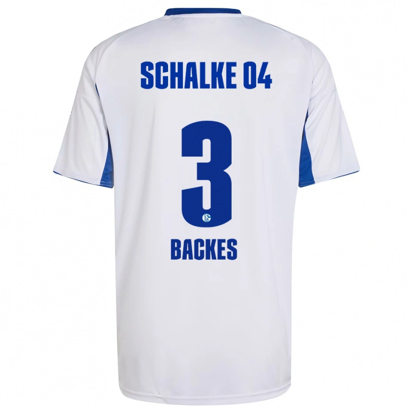 Danxen Homem Camisola Diego Backes-Klimek #3 Branco Azul Alternativa 2025/26 Camisa