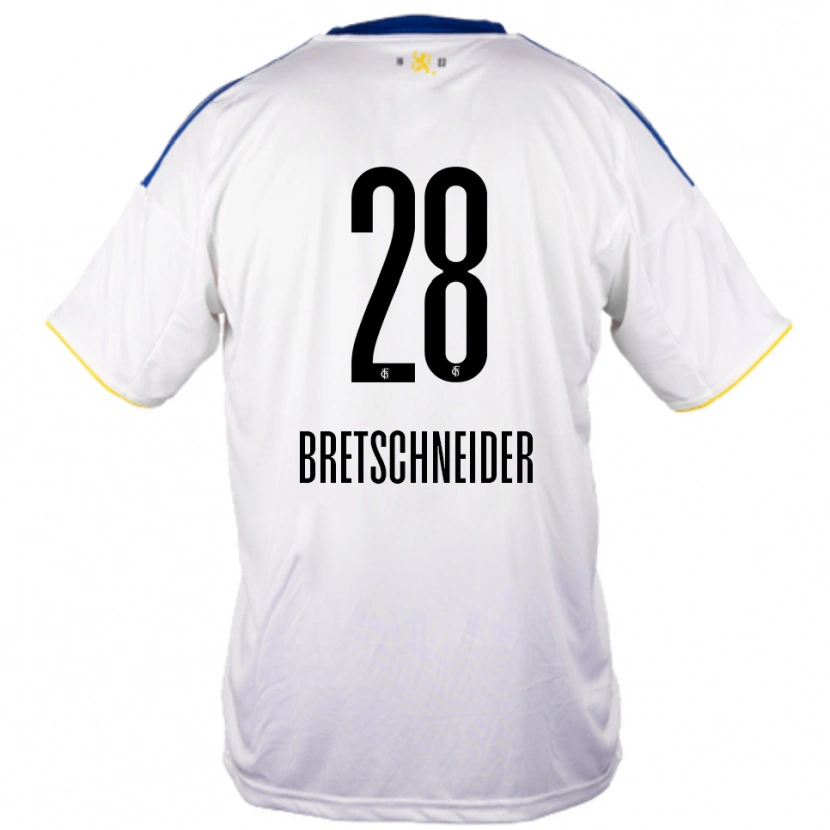 Danxen Homem Camisola Niko Bretschneider #28 Branco Azul Amarelo Alternativa 2025/26 Camisa