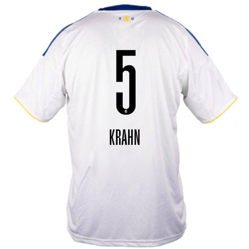 Danxen Homem Camisola Elijah Krahn #5 Branco Azul Amarelo Alternativa 2025/26 Camisa