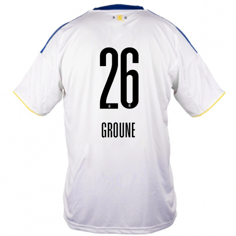 Danxen Homem Camisola Amine Groune #26 Branco Azul Amarelo Alternativa 2025/26 Camisa