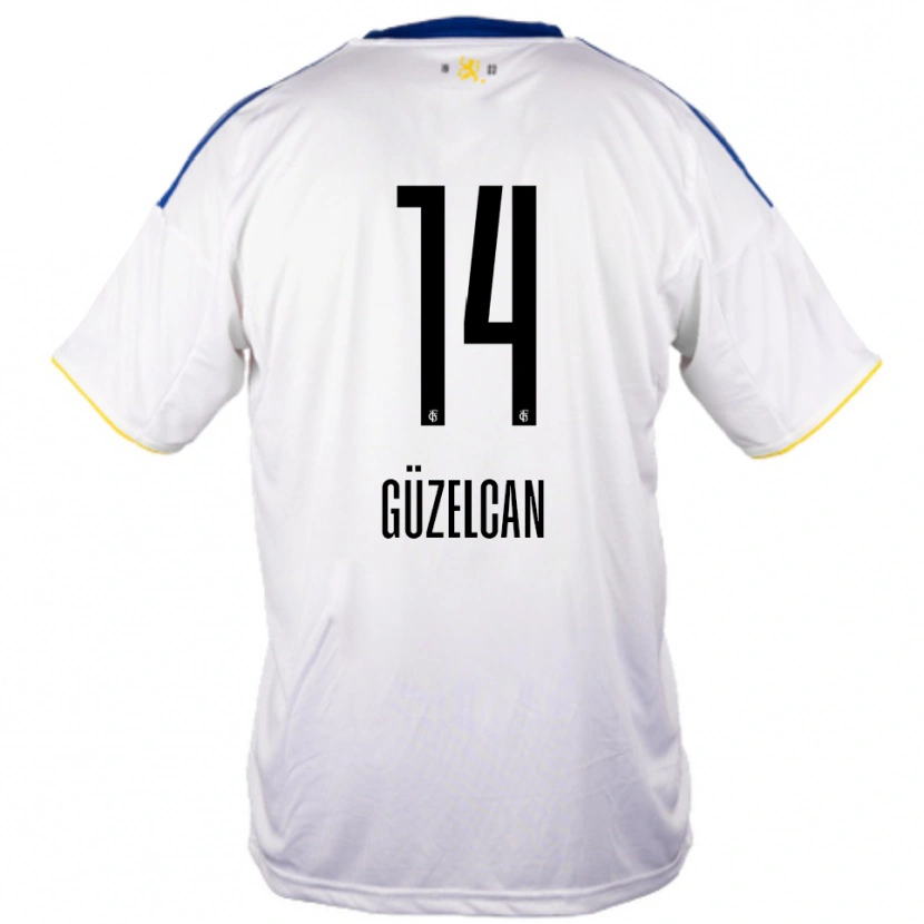 Danxen Homem Camisola Devin Güzelcan #14 Branco Azul Amarelo Alternativa 2025/26 Camisa