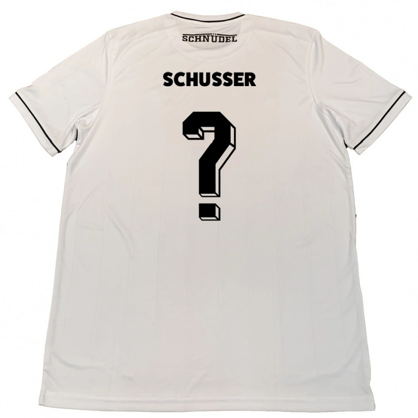 Danxen Homem Camisola Lina Schusser #0 Branco Preto Alternativa 2025/26 Camisa