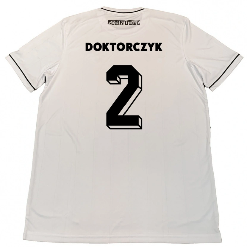 Danxen Homem Camisola Nick Doktorczyk #2 Branco Preto Alternativa 2025/26 Camisa