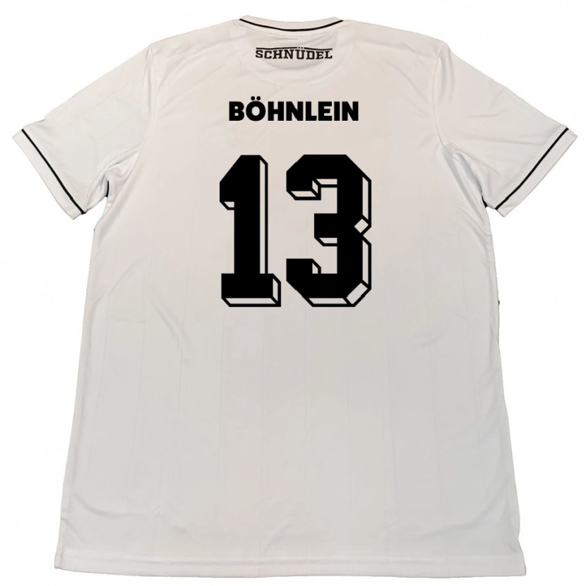 Danxen Homem Camisola Kristian Böhnlein #13 Branco Preto Alternativa 2025/26 Camisa
