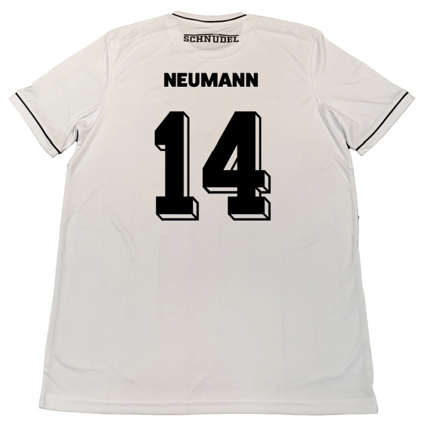 Danxen Homem Camisola Felix Neumann #14 Branco Preto Alternativa 2025/26 Camisa