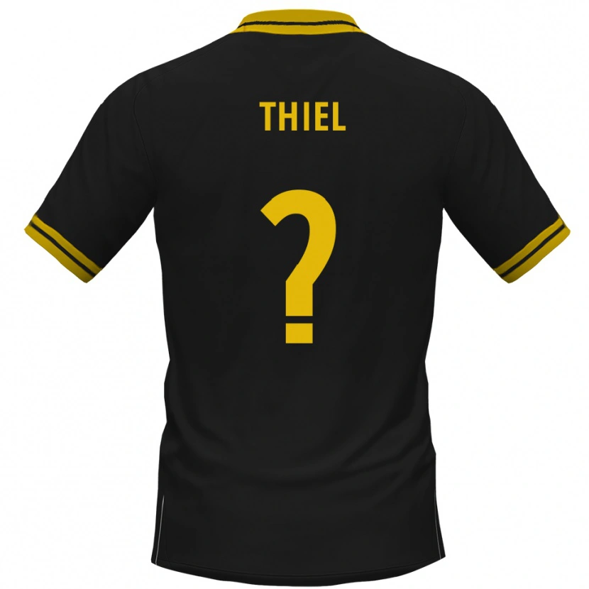 Danxen Homem Camisola David Thiel #0 Preto Amarelo Alternativa 2025/26 Camisa