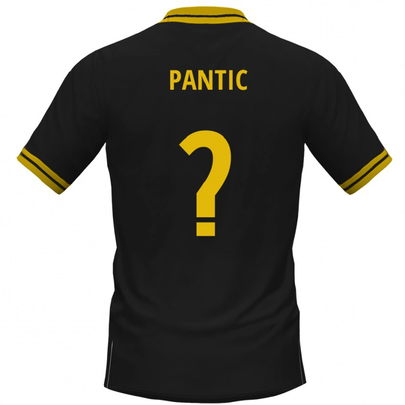 Danxen Homem Camisola Leon Pantic #0 Preto Amarelo Alternativa 2025/26 Camisa