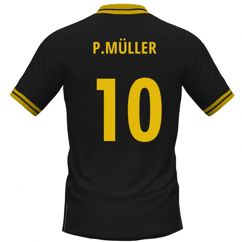 Danxen Homem Camisola Pascal Müller #10 Preto Amarelo Alternativa 2025/26 Camisa