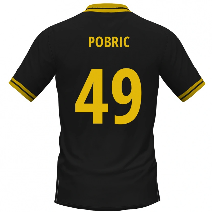 Danxen Homem Camisola Mika Pobric #49 Preto Amarelo Alternativa 2025/26 Camisa
