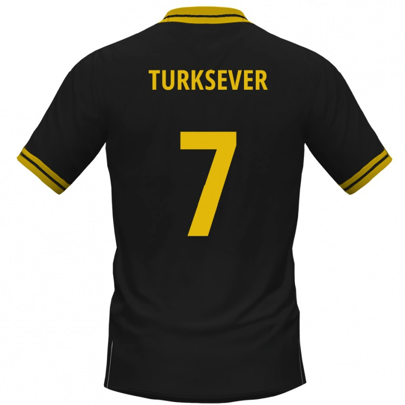 Danxen Homem Camisola Emre Türksever #7 Preto Amarelo Alternativa 2025/26 Camisa