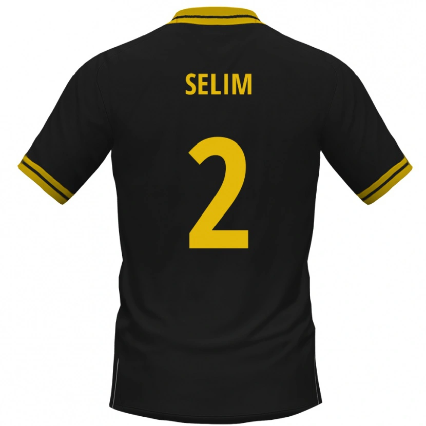 Danxen Homem Camisola Yahia Selim #2 Preto Amarelo Alternativa 2025/26 Camisa