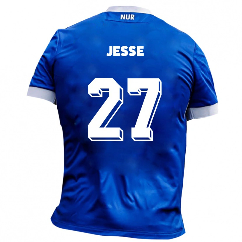 Danxen Homem Camisola Karl Jesse #27 Azul Branco Alternativa 2025/26 Camisa