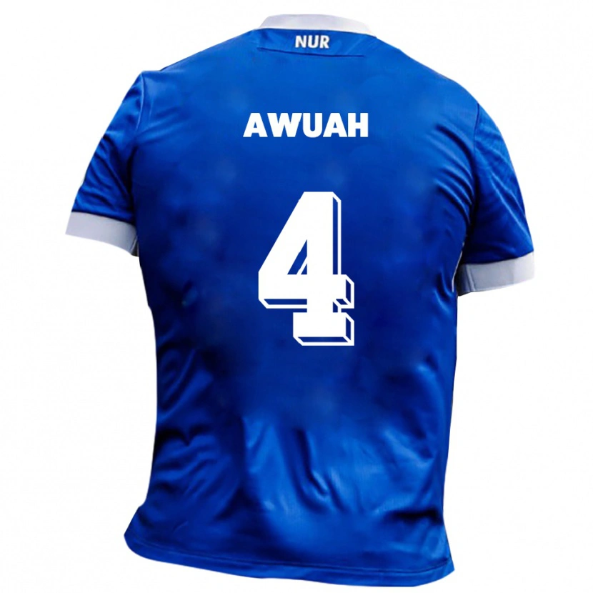 Danxen Homem Camisola Joel Awuah #4 Azul Branco Alternativa 2025/26 Camisa