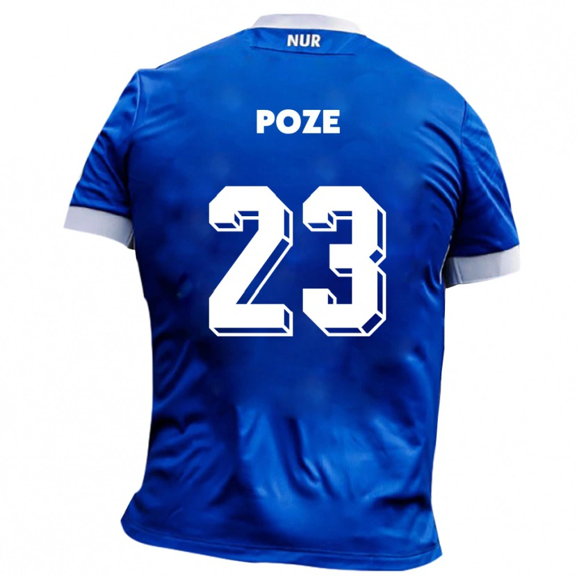 Danxen Homem Camisola Paulas Poze #23 Azul Branco Alternativa 2025/26 Camisa