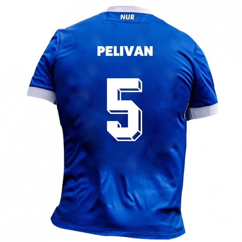 Danxen Homem Camisola Dominik Pelivan #5 Azul Branco Alternativa 2025/26 Camisa