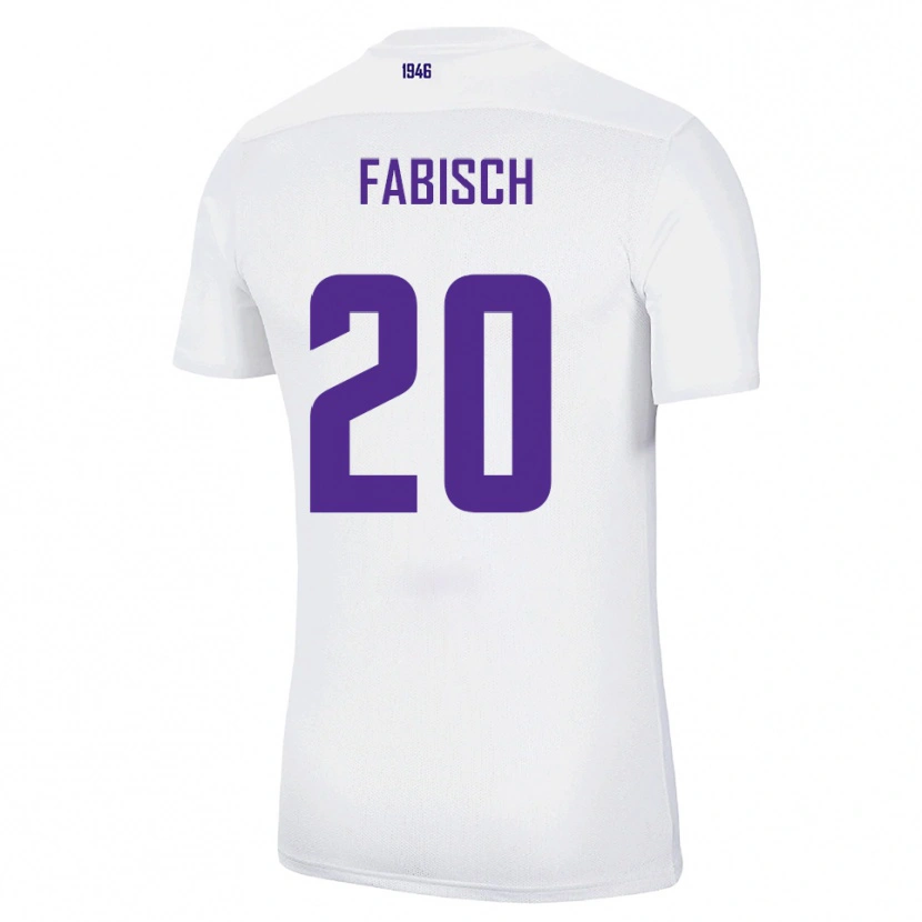 Danxen Homem Camisola Jonah Fabisch #20 Branco Verde Alternativa 2025/26 Camisa