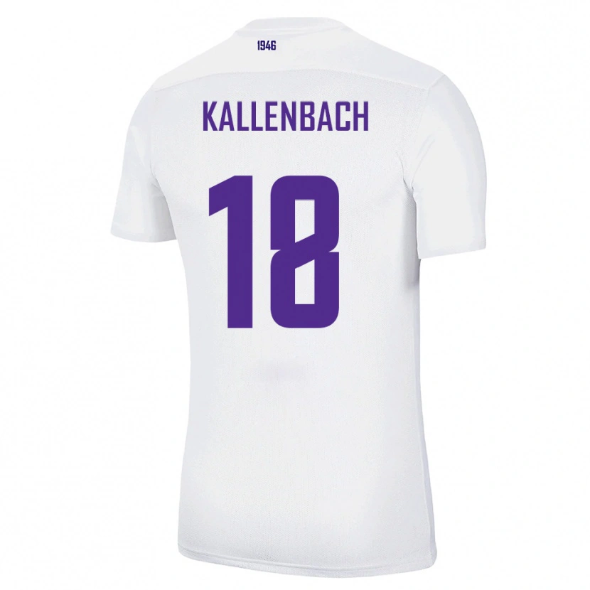 Danxen Homem Camisola William Kallenbach #18 Branco Verde Alternativa 2025/26 Camisa