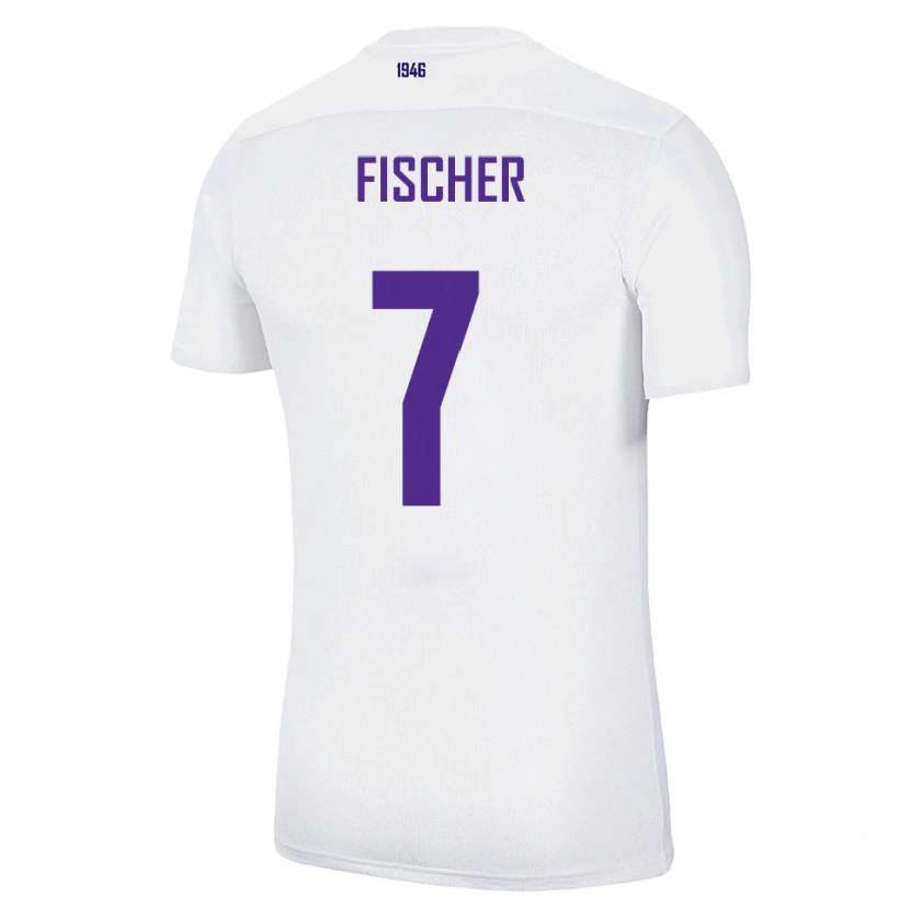 Danxen Homem Camisola Franz Fischer #7 Branco Verde Alternativa 2025/26 Camisa