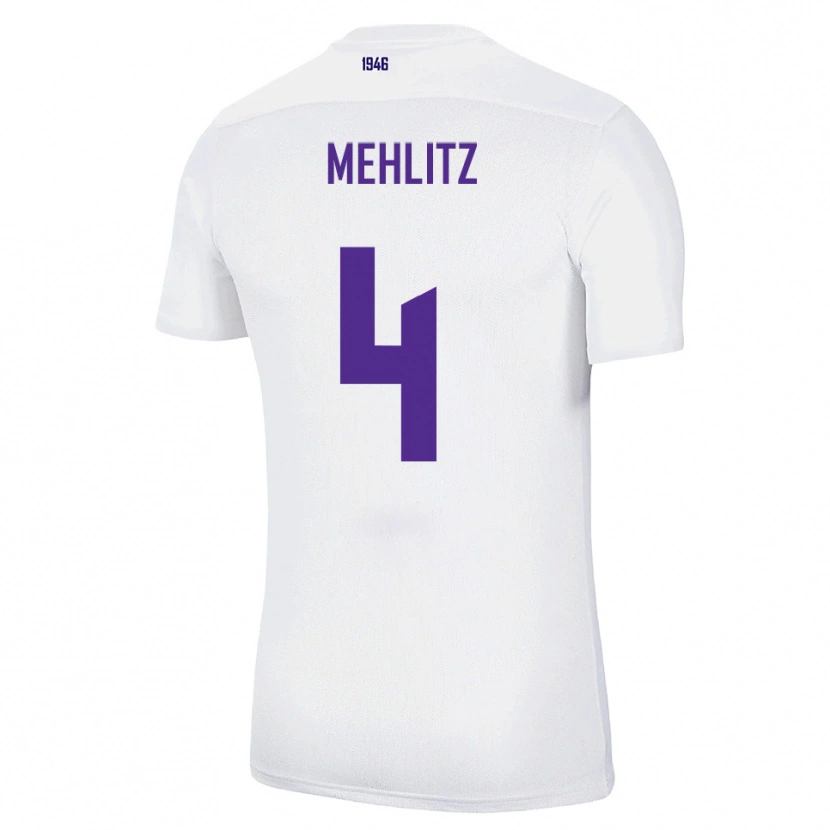 Danxen Homem Camisola Fabian Mehlitz #4 Branco Verde Alternativa 2025/26 Camisa