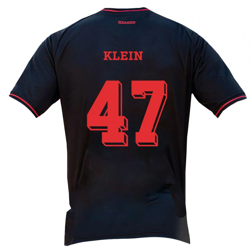 Danxen Homem Camisola David Klein #47 Preto Vermelho Branco Alternativa 2025/26 Camisa