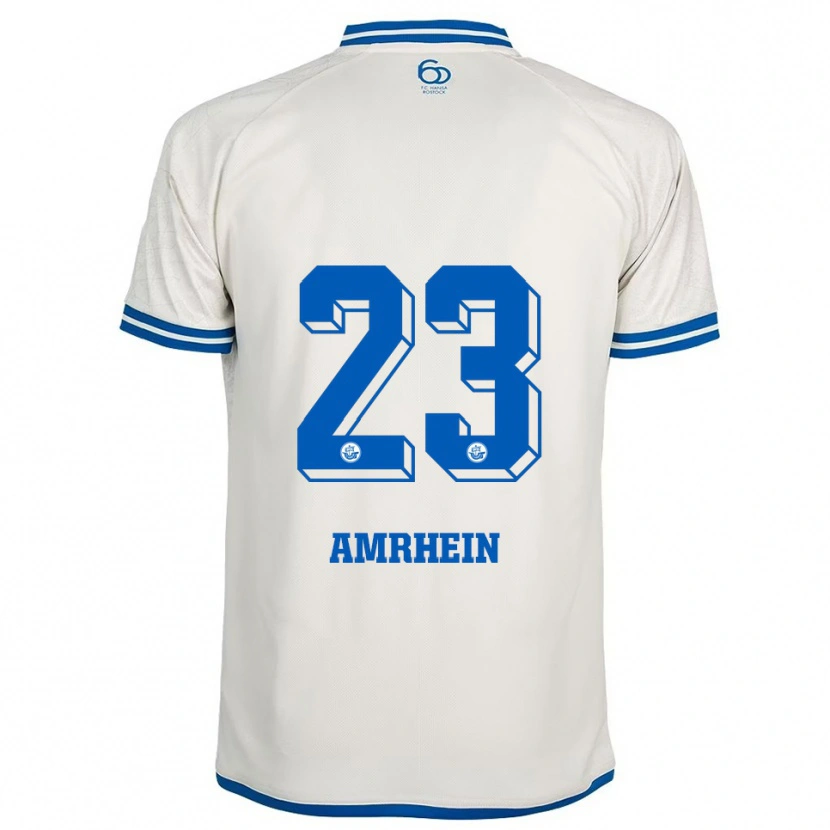 Danxen Homem Camisola Moritz Amrhein #23 Branco Azul Alternativa 2025/26 Camisa