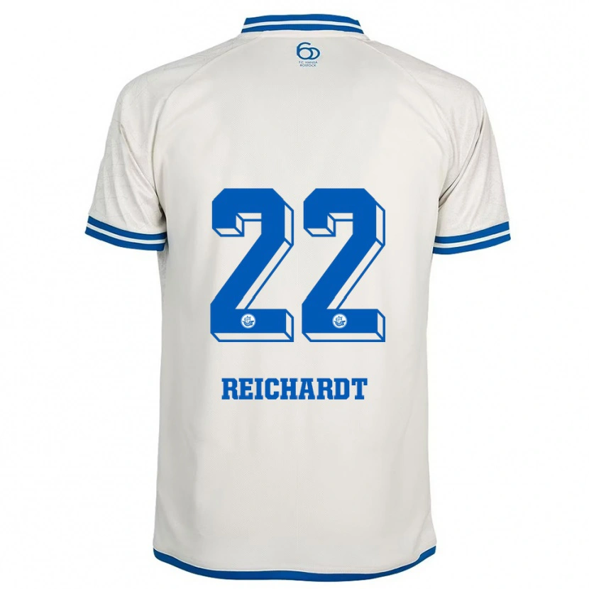 Danxen Homem Camisola Leon Reichardt #22 Branco Azul Alternativa 2025/26 Camisa