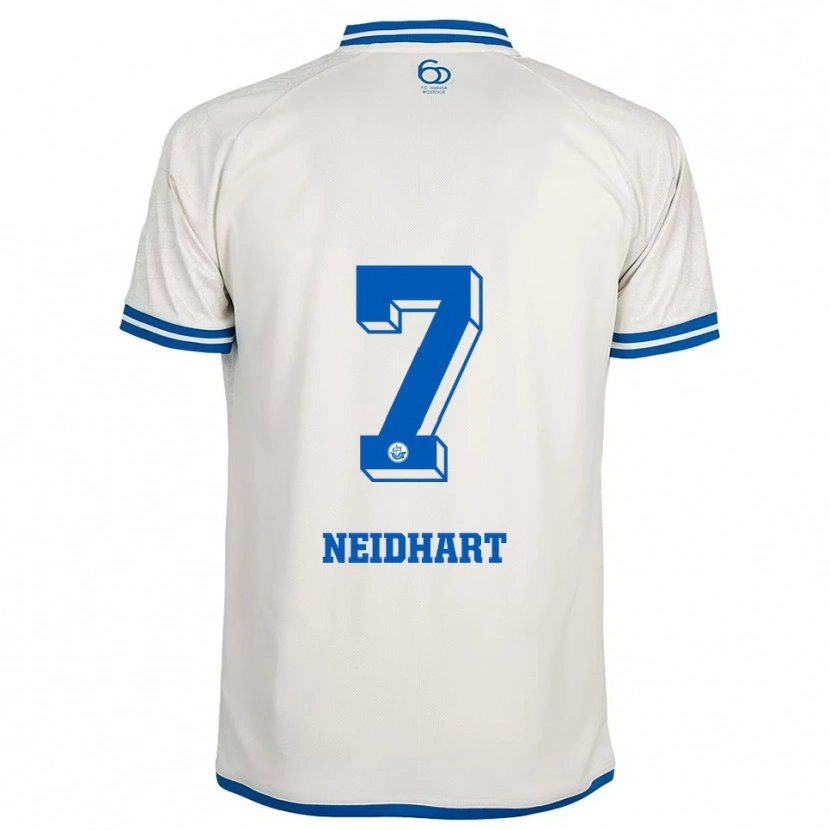 Danxen Homem Camisola Nico Neidhart #7 Branco Azul Alternativa 2025/26 Camisa