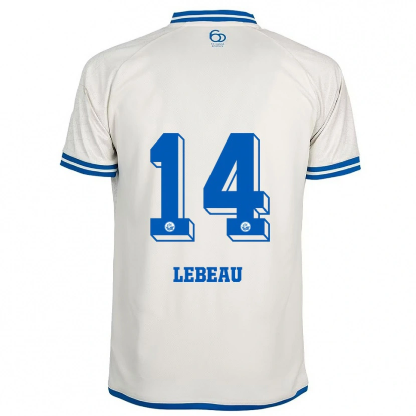 Danxen Homem Camisola Adrien Lebeau #14 Branco Azul Alternativa 2025/26 Camisa