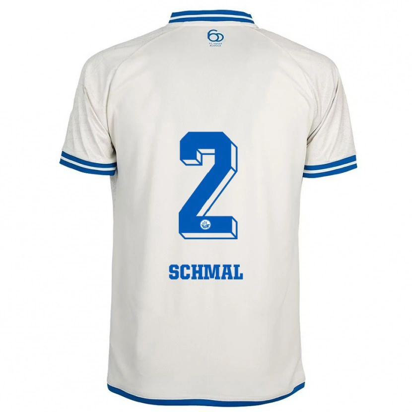 Danxen Homem Camisola Tim Schmal #2 Branco Azul Alternativa 2025/26 Camisa