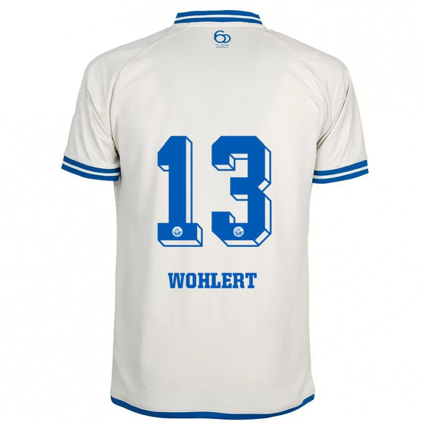 Danxen Homem Camisola Finlay Wohlert #13 Branco Azul Alternativa 2025/26 Camisa