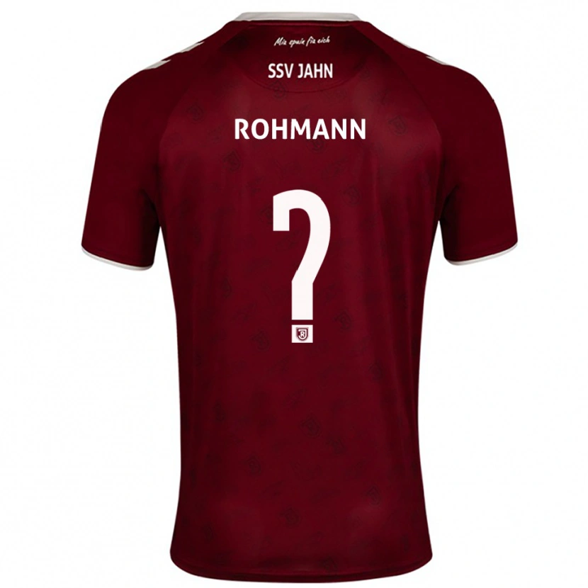 Danxen Homem Camisola Jonas Rohmann #0 Borgonha Branco Alternativa 2025/26 Camisa