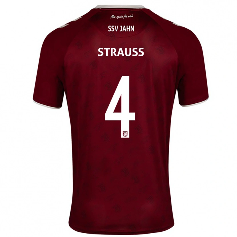 Danxen Homem Camisola Felix Strauss #4 Borgonha Branco Alternativa 2025/26 Camisa