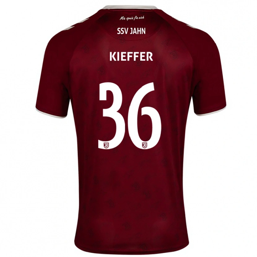 Danxen Homem Camisola Ben Kieffer #36 Borgonha Branco Alternativa 2025/26 Camisa